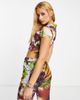 Reclaimed Vintage Reclaimed Vintage abstract print mesh top - part of a set-Multi - 2