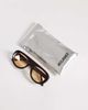 Reclaimed Vintage Reclaimed Vintage aviator light tint sunglasses with yellow lens in chocolate brown - 3
