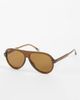 Reclaimed Vintage Reclaimed Vintage aviator sunglasses with brown lens in chcoolate - 1