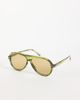 Reclaimed Vintage Reclaimed Vintage aviator sunglasses with green lens in olive - 1