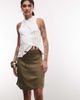 Reclaimed Vintage Reclaimed Vintage awkward length skirt in olive-Green - 3