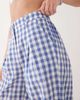 Reclaimed Vintage Reclaimed Vintage baggy tailored linen look pants in blue plaid-Green - 2