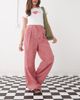 Reclaimed Vintage Reclaimed Vintage baggy tailored linen look pants in red gingham-Multi - 1
