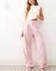 Reclaimed Vintage Reclaimed Vintage baggy tailored pants in pink stripes-Blue - 1