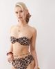 Reclaimed Vintage Reclaimed Vintage bandeau knot bikini top in leopard print-Multi - 1