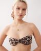 Reclaimed Vintage Reclaimed Vintage bandeau knot bikini top in leopard print-Multi - 2