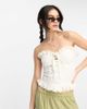 Reclaimed Vintage Reclaimed Vintage bandeau prairie top in white - 1
