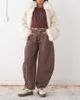 Reclaimed Vintage Reclaimed Vintage barrel leg jeans in brown polka-dot print - 1