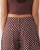 Reclaimed Vintage Reclaimed Vintage barrel leg jeans in brown polka-dot print - 4