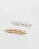 Reclaimed Vintage Reclaimed Vintage barrette clip 2 pack in mixed metals-Multi - 1