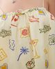 Reclaimed Vintage Reclaimed Vintage beach smock trapeze top in yellow postcard print-Multi - 3