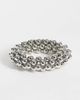 Reclaimed Vintage Reclaimed Vintage beaded bangle in silver - 1