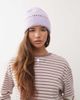 Reclaimed Vintage Reclaimed Vintage beanie with chocolate brown blanket stitch in lilac purple - 1