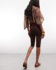 Reclaimed Vintage Reclaimed Vintage bengaline capri pants in brown - 4