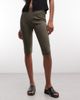 Reclaimed Vintage Reclaimed Vintage bengaline capri pants in olive pinstripes-Green - 2