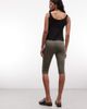 Reclaimed Vintage Reclaimed Vintage bengaline capri pants in olive pinstripes-Green - 4