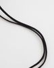 Reclaimed Vintage Reclaimed Vintage black PU longline necklace with silver pendant - 4