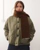 Reclaimed Vintage Reclaimed Vintage blanket stitch scarf in brown teddy - 1
