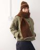 Reclaimed Vintage Reclaimed Vintage blanket stitch scarf in brown teddy - 2