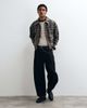 Reclaimed Vintage Reclaimed Vintage boxy check zip through jacket with rib cuff detail-Brown - 2