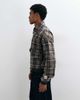 Reclaimed Vintage Reclaimed Vintage boxy check zip through jacket with rib cuff detail-Brown - 3