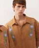 Reclaimed Vintage Reclaimed Vintage boxy faux suede shirt with embroidery in tan - part of a set-Brown - 2