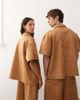 Reclaimed Vintage Reclaimed Vintage boxy faux suede shirt with embroidery in tan - part of a set-Brown - 4