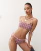 Reclaimed Vintage Reclaimed Vintage bralet bikini top in pink seersucker gingham - 4