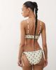 Reclaimed Vintage Reclaimed Vintage bralet bikini top with frills in chocolate heart print-Neutral - 4