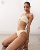 Reclaimed Vintage Reclaimed Vintage bralette bikini top with knot in cream-Neutral - 2
