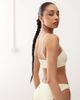 Reclaimed Vintage Reclaimed Vintage bralette bikini top with knot in cream-Neutral - 3