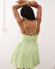 Reclaimed Vintage Reclaimed Vintage broderie mini dress with ruffles in green - 3