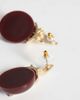 Reclaimed Vintage Reclaimed Vintage brown pendant drop earrings in gold - 3
