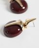 Reclaimed Vintage Reclaimed Vintage brown pendant drop earrings in gold - 4