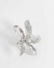 Reclaimed Vintage Reclaimed Vintage burnished flower ring in silver - 1