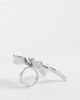 Reclaimed Vintage Reclaimed Vintage burnished flower ring in silver - 2