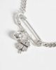Reclaimed Vintage Reclaimed Vintage burnished silver bracelet two pack with safety pin and charms - 2