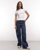 Reclaimed Vintage Reclaimed Vintage button detail heavy weight T-shirt in ecru-White - 3