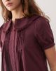 Reclaimed Vintage Reclaimed Vintage button up mini dress with pintucks in plum-Purple - 4