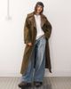 Reclaimed Vintage Reclaimed Vintage check lined trench coat with belt in khaki-Brown - 1
