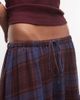 Reclaimed Vintage Reclaimed Vintage chiffon check maxi skirt-Blue - 2