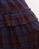 Reclaimed Vintage Reclaimed Vintage chiffon check maxi skirt-Blue - 4