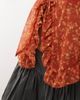 Reclaimed Vintage Reclaimed Vintage chiffon floral print ruffle tie front blouse with matching scarf in brown - 2