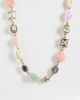 Reclaimed Vintage Reclaimed Vintage choker gem stone and charm seashell necklace in multi - 1