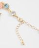 Reclaimed Vintage Reclaimed Vintage choker gem stone and charm seashell necklace in multi - 4