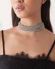 Reclaimed Vintage Reclaimed Vintage choker necklace with tangled chains in silver - 1