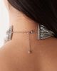 Reclaimed Vintage Reclaimed Vintage choker necklace with tangled chains in silver - 2