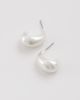 Reclaimed Vintage Reclaimed Vintage chubby hoop earrings in burnished silver tone - 3