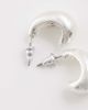 Reclaimed Vintage Reclaimed Vintage chubby hoop earrings in burnished silver tone - 4