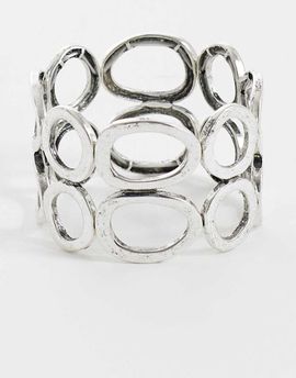 Reclaimed Vintage Reclaimed Vintage circle bracelet in silver